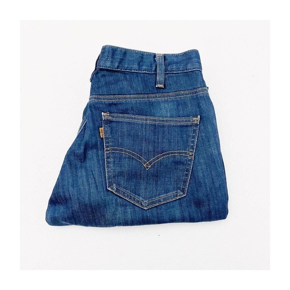 Levi's 1970 Bell Rare VTG Orange Tab Denim Blue Jeans SZ28 EUC - Picture 1 of 9